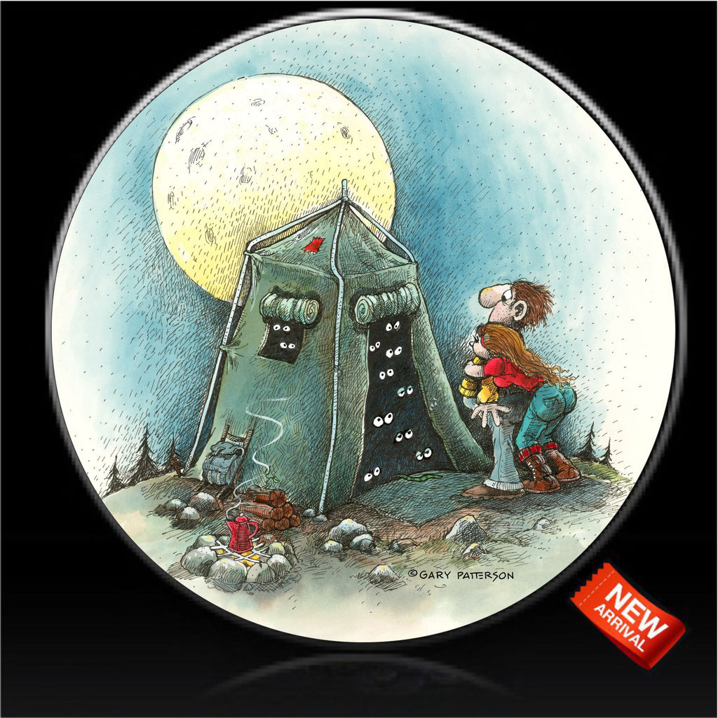 New bear and camping spare tire cover designs have come out of hibernation at Tire Cover Central