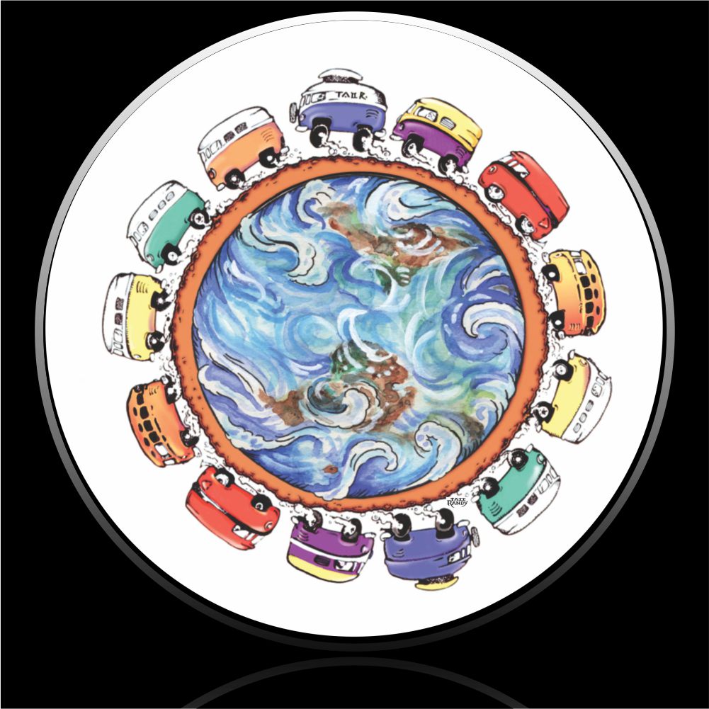 13 Hippie Bus Van spare tire cover