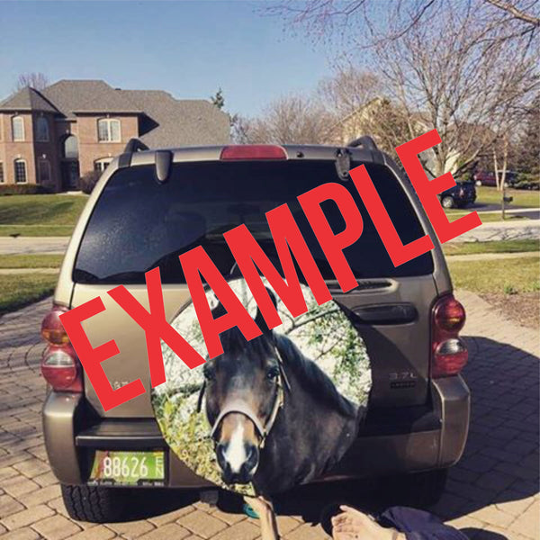 Horse Head Spare Tire Cover-Custom made to your exact tire size