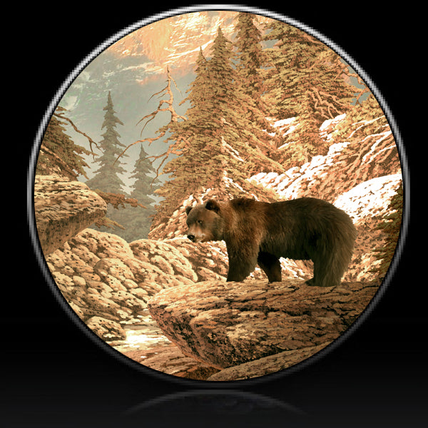 bear mountain scene spare tire cover