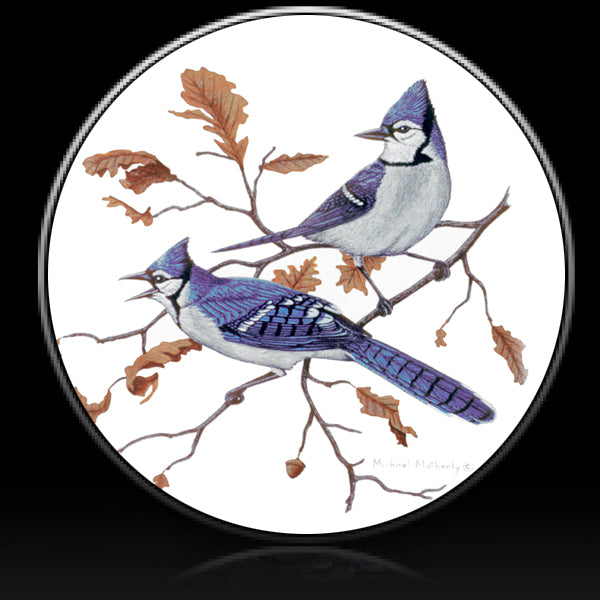 autumn blue jays spare tire cover