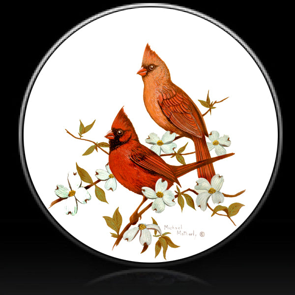 bird spring cardinals spare tire cover