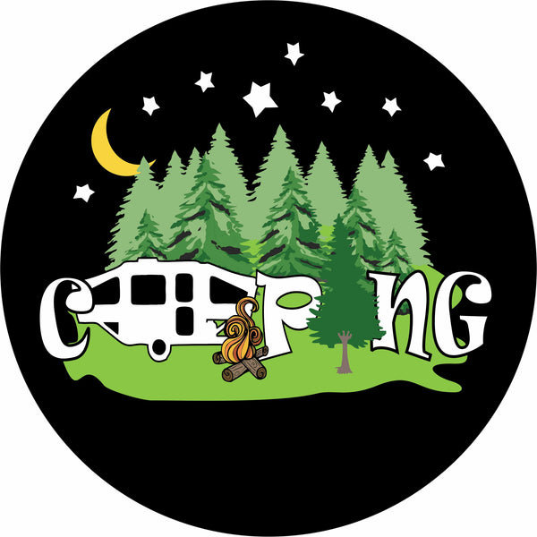 Camping POP UP CAMPER Spare Tire Cover-Custom made to your exact tire size