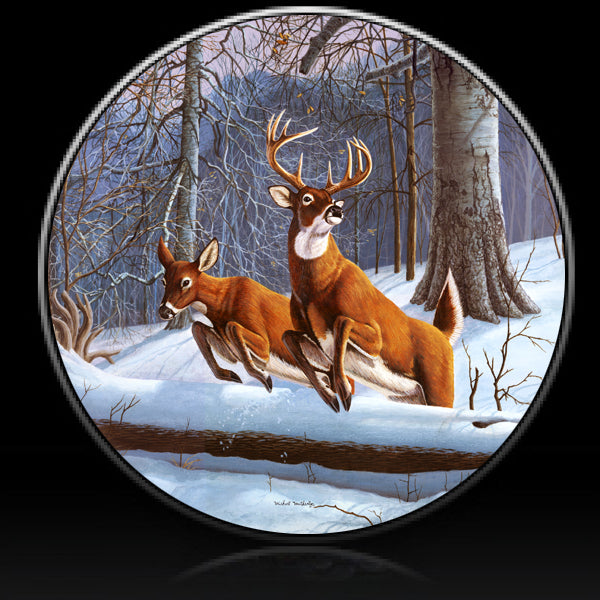 Deer winter whitetail spare tire cover