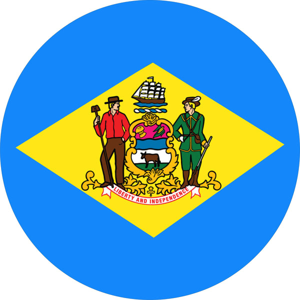 Delaware flag spare tire cover