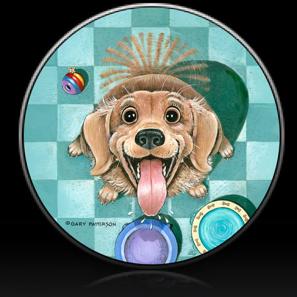Dog feed me spare tire cover