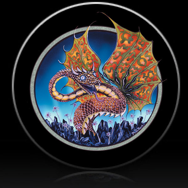 Dragon in flight spare tire cover