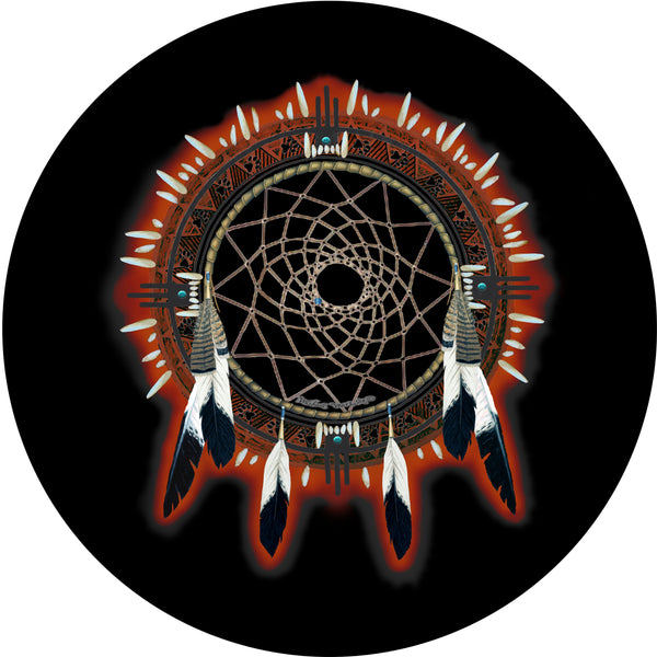 Dream Catcher Red Spare Tire Cover Michael Matherly©-Custom made to your exact tire size