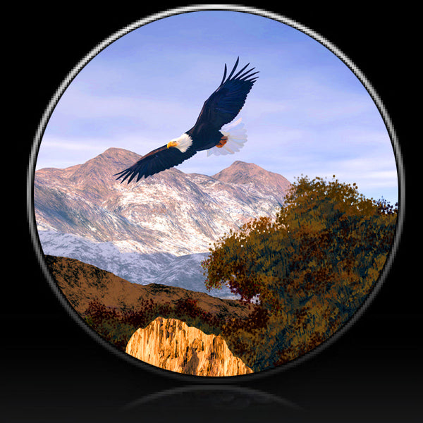 Eagle soaring spare tire cover