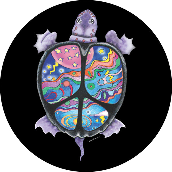 Turtle Peace Spare Tire Cover Kathleen Kemmerling©-Custom made to your exact tire size