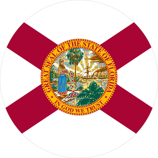 Florida Flag Seal Spare Tire Cover-Custom made to your exact tire size