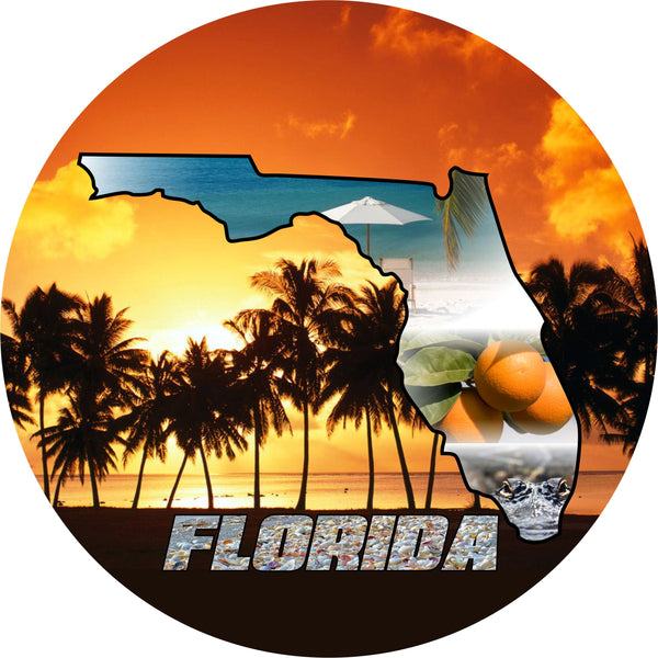 Florida Spare Tire Cover-Custom made to your exact tire size