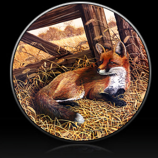 Fox in fall spare tire cover