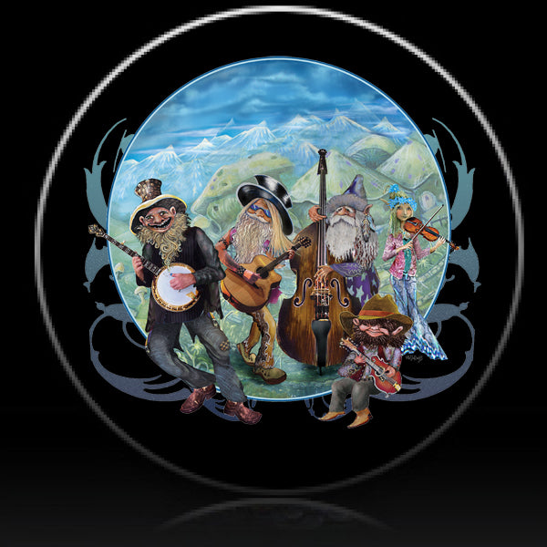 Gnome bluegrass band spare tire cover