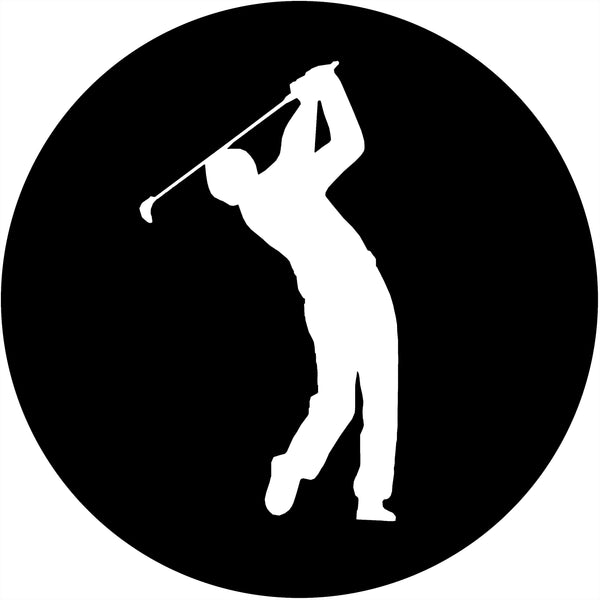 Golfer Silhouette Spare Tire Cover