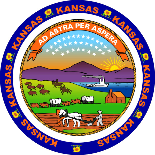 Kansas Flag Design Spare Tire Cover-Custom made to your exact tire size