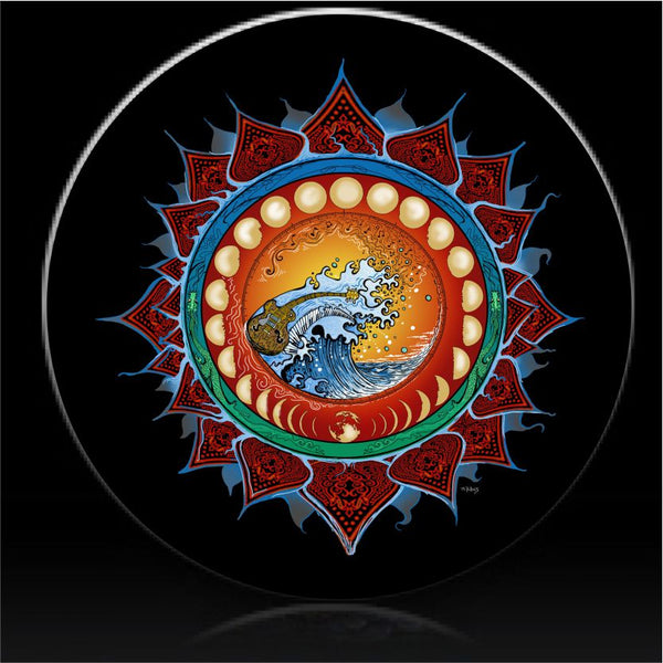 Moon Phases Spare Tire Cover Mike Dubois©-Custom made to your exact tire size