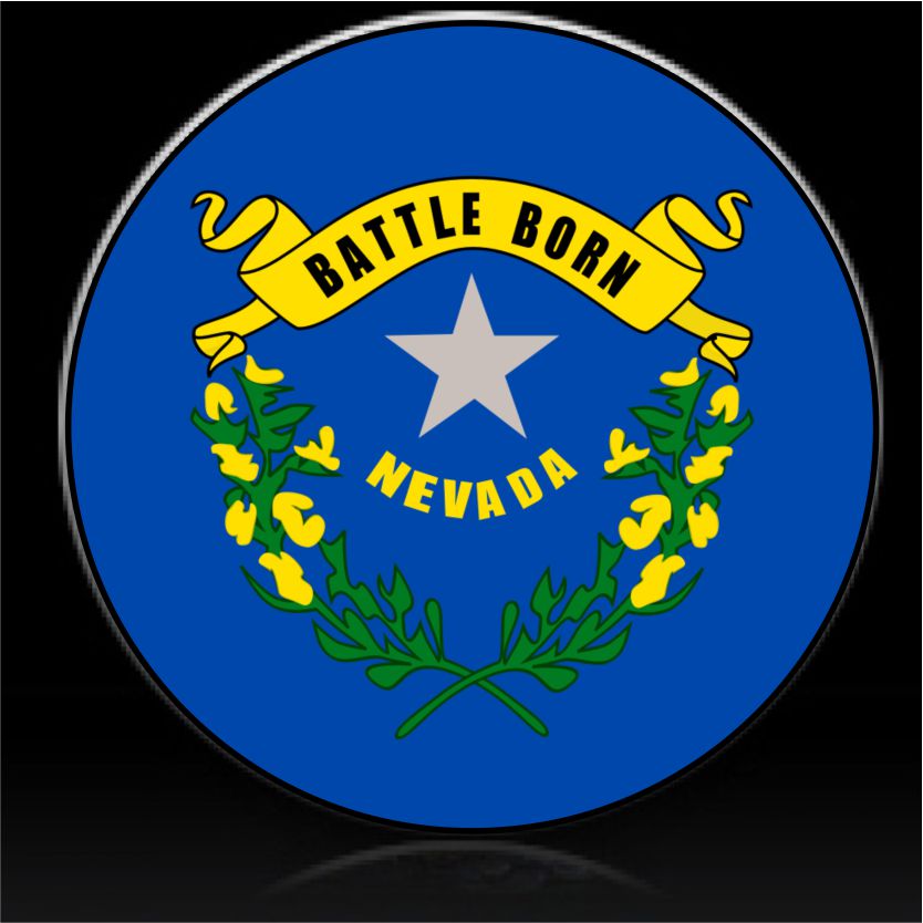 Nevada Flag Spare Tire Cover