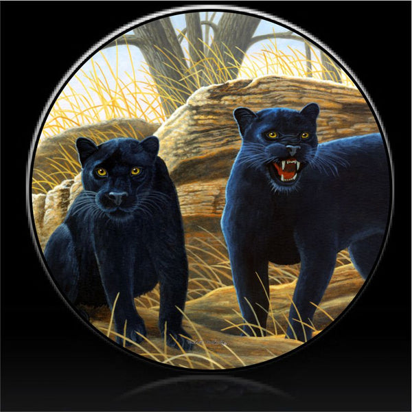 Panthers No Trespassing Spare Tire Cover Michael Matherly©-Custom made to your exact tire size