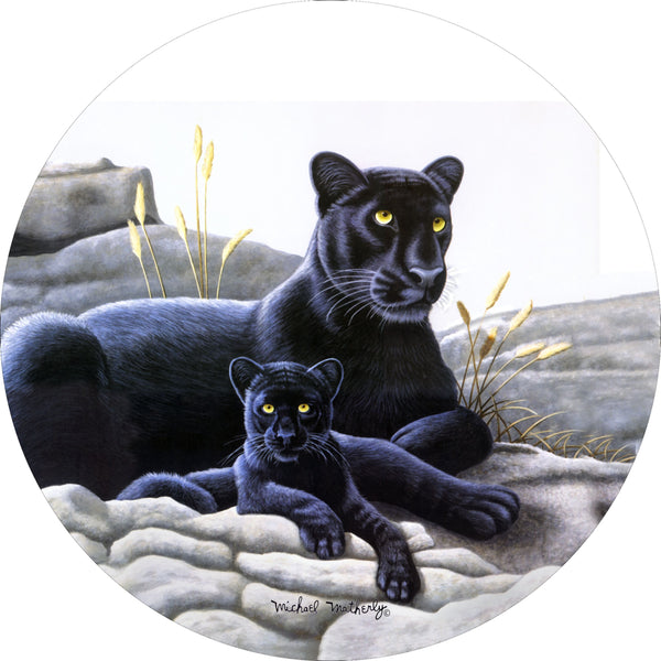 Panther & Cub Spare Tire Cover Michael Matherly©-Custom made to your exact tire size
