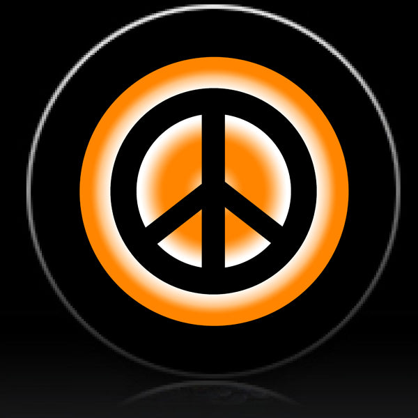 Peace sign orange spare tire cover