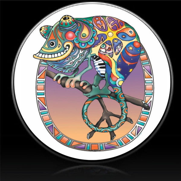Lizard peace sign music PHAT spare tire cover