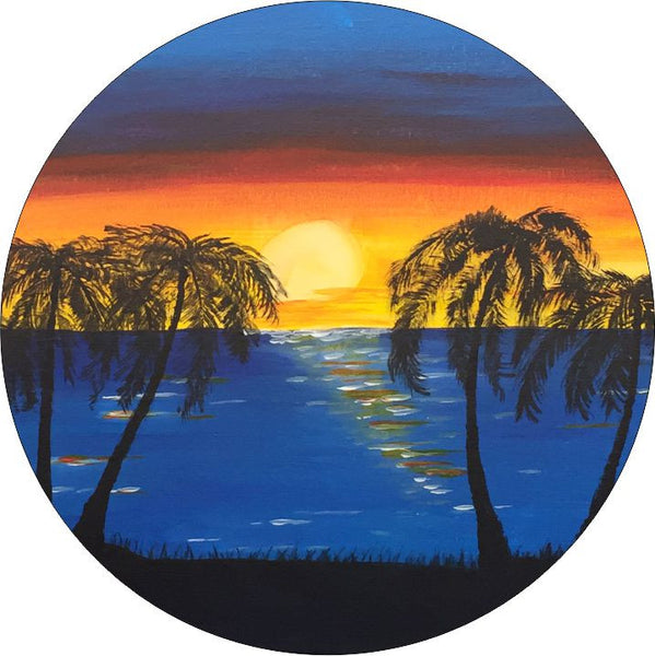 Sunset Beach Spare Tire Cover-Custom made to your exact tire size