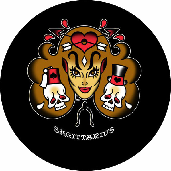 Sagittarius Zodiac Sign Woman Spare Tire Cover-Custom made to your exact tire size