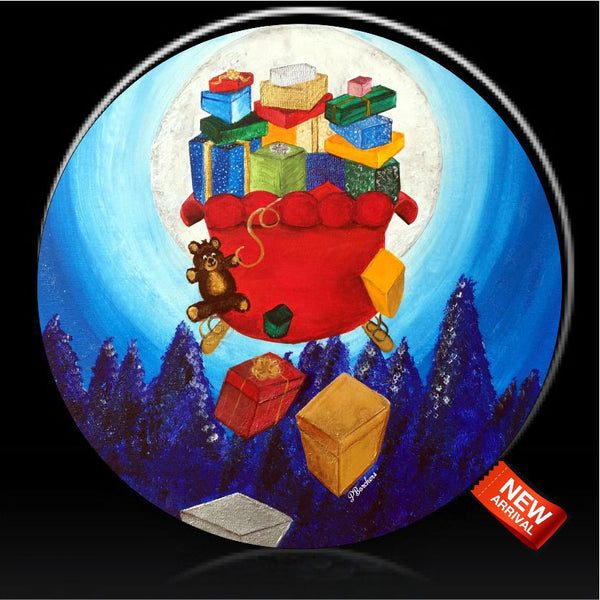 Santa Sleigh Spare Tire Cover-Custom made to your exact tire size