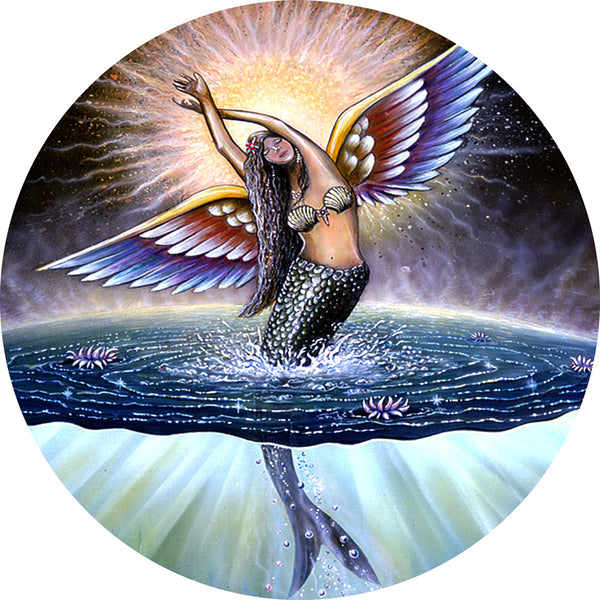 Mermaid Sea Angel Spare Tire Cover Mike Dubois©-Custom made to your exact tire size