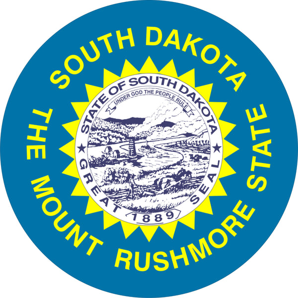 South Dakota Flag Spare Tire Cover-Custom made to your exact tire size
