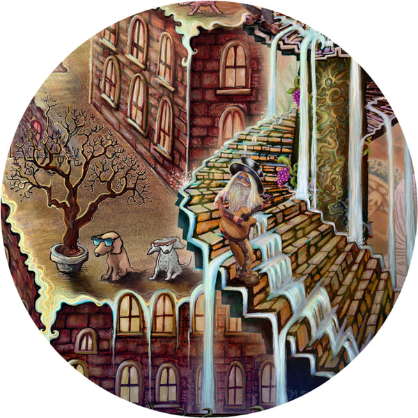 Gnome Staircase Spare Tire Cover Mike Dubois©-Custom made to your exact tire size