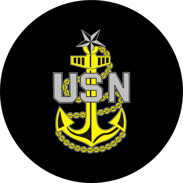 US Navy USN Senior Chief Spare Tire Cover-Custom made to your exact tire size