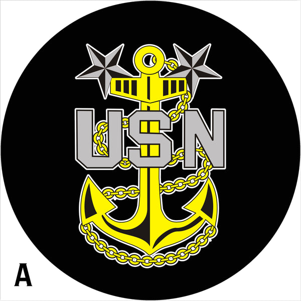 US Navy USN 2 stars Spare Tire Cover-Custom made to your exact tire size