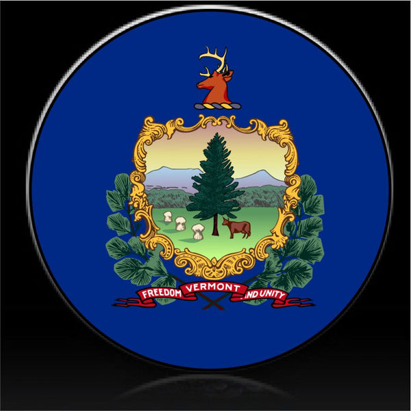 Vermont Flag Spare Tire Cover-Custom made to your exact tire size