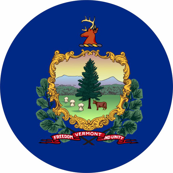 Vermont Flag Spare Tire Cover-Custom made to your exact tire size