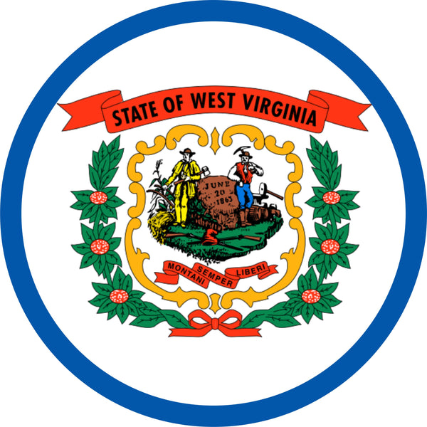 West Virginia Flag Spare Tire Cover-Custom made to your exact tire size