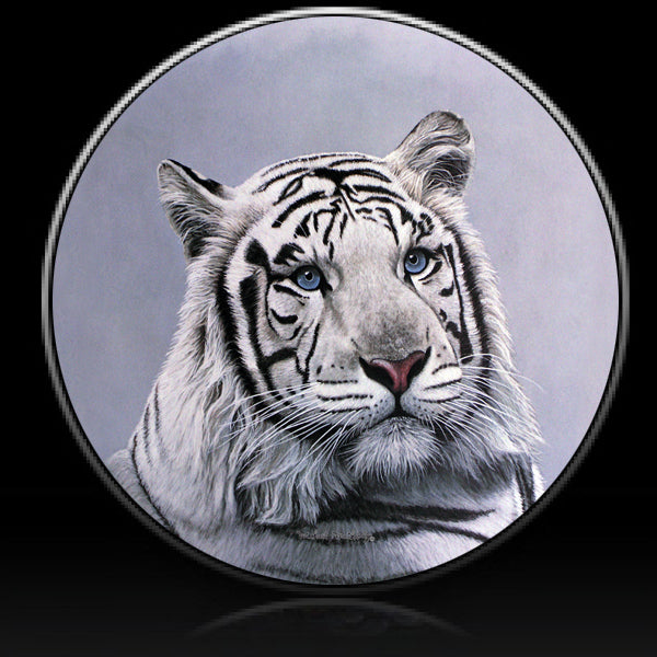 White Tiger  Blue Sapphire Eyes Spare Tire Cover Michael Matherly©