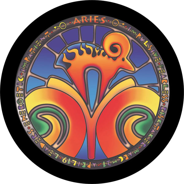 Aries Zodiac Sign Spare Tire Cover Kathleen Kemmerling©-Custom made to your exact tire size