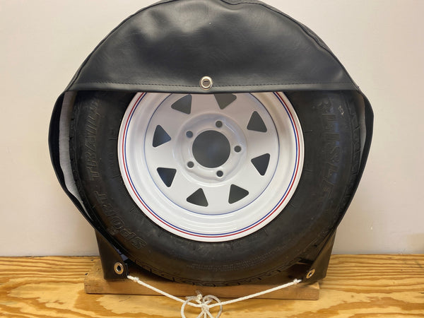 Eagle & US Flag Heavy Duty Flat Bottom Tire Cover (this is for a pair)-Custom made to your exact tire size