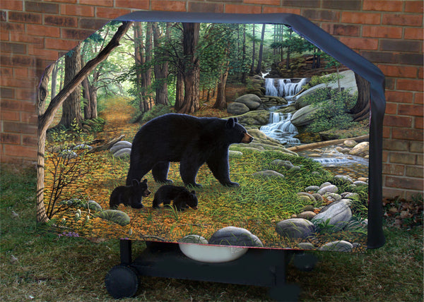 bear and cubs barbeque grill cover