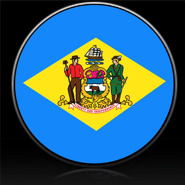 Delaware flag spare tire cover