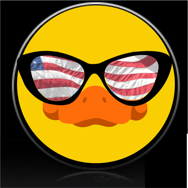Duck USA Flag sunglasses spare tire cover