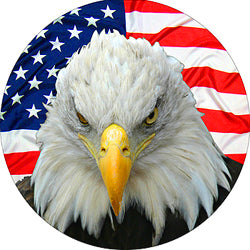 Eagle US Flag Spare Tire Cover- Custom made to your exact tire size