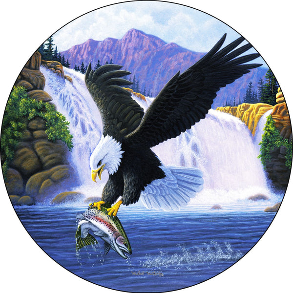 Eagle Trout Sanctuary Spare Tire Cover Michael Matherly©-Custom made to your exact tire size