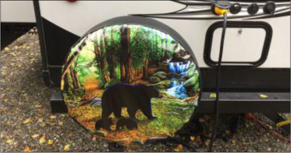 Bears with Cubs Forest Spare Tire Cover Michael Matherly©