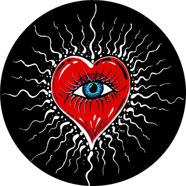 Eye Heart Spare Tire Cover Mike Dubois©-Custom made to your exact tire size