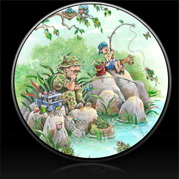 Fish beginners luck spare tire cover