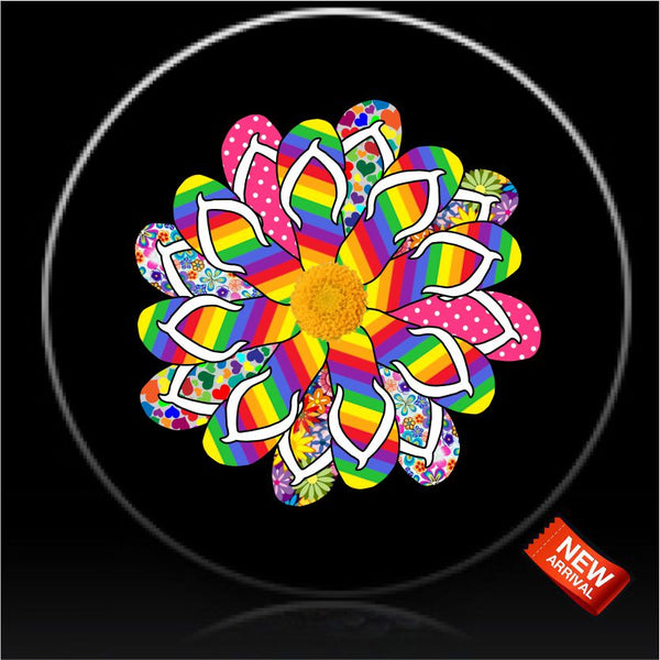 Flip flop daisy spare tire cover