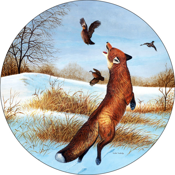 Fox Pheasant Hunt Spare Tire Cover Michael Matherly©-Custom made to your exact tire size